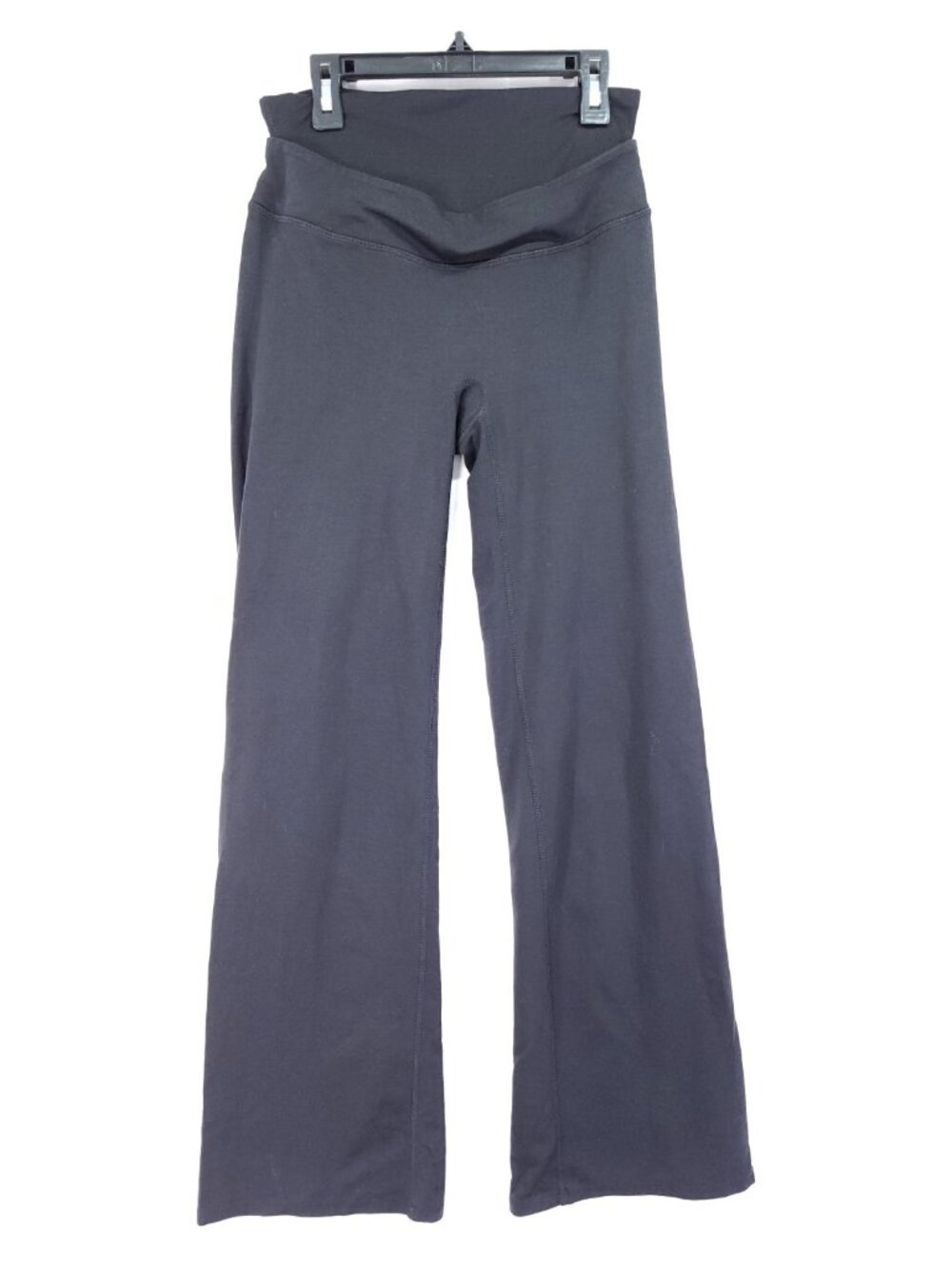 Spanx Wide Leg Legging Size Large Black Double Waistband Lounge Yoga Trousers